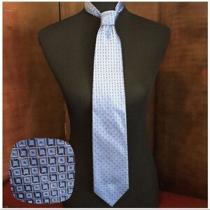 DiCaprio Squares Tie Blue Pink